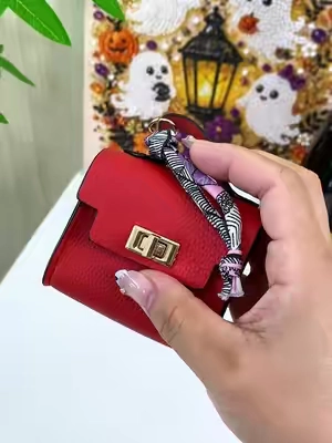 Mini pouches that are small and practical with a clip, perfect for carrying your essentials and as a simple little gift..#pursecharms #pouchprusecharm #minicoinpurse #summerfinds