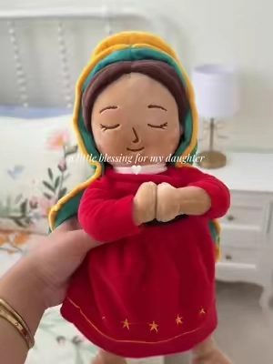 A sweet Virgen Mary plush for my daughter 🤍✨ #virgencitadeguadalupe #catholic #virgenmaria #plushies #virgencita virgen mary plush, virgencita plush, catholic gift, faith gift, girls room decor, daughter gift 