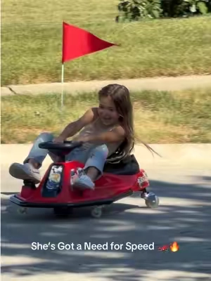 She may be little, but she’s always ready for a fast and fun ride 🏎️💨🔥 #kidsgift #drift #outdoorfun  #ElectricRideOnCar#kidscar 