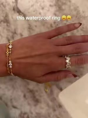 SHES STUNNING. #waterproofjewelry #ring #jewlery #cheaprings #fyp 