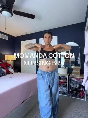For the mamas switching to natural fibers 🤍 If you’ve been hunting for a cotton nursing bra that’s actually soft and breathable, this is the one. Most nursing bras are all polyester and nylon — this MOMANDA one is cotton, wireless, and has easy clip-down straps for feeding. @Momanda.Official  #nursingbra #cottonnursingbra #breastfeeding #breastfeedingmom #nursingbras