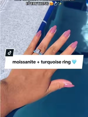 i've never been a turquoise jewelry girl... until THIS ring 😍💍✨ @CICIKALEO #westernfashion #moissanite #stackablerings #turquoisejewelry #turquoise 