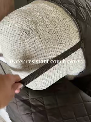 Water-resistant protection for the whole couch 🙌 #CouchCover #SofaProtector #PetFriendlyHome #KidsAndPets #HomeFinds