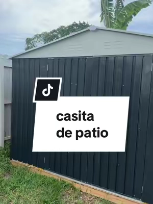 🏡 Más espacio, más organización. La casita de patio perfecta para guardar todo y mantener tu hogar en orden. ✨ #storage #homeessentials #patio 