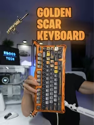 The golden scar Gravastar keyboard - the k1 pro in gold #gravastar #keyboard #fortnite #k1 #wireless 