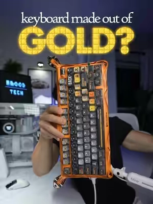 The Minecraft golden keyboard - The Gravastar K1 pro in gold #gravastar #k1 #pro #keyboard #wireless 