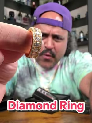 Moissanite Ring Hip Hop! #moissanite #moissanitejewelry #ring #jewelrytiktok 