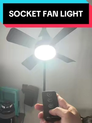 he thinks of the craziest stuff 😂 #summermusthaves #socketfanlight 
