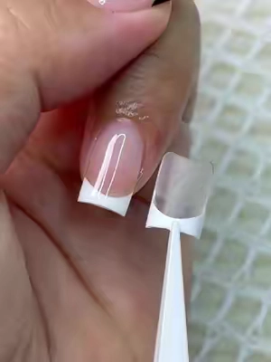 Why do your half-cover nail tips keep lifting and breaking, and why can't you achieve a natural look no matter what you do?👀VV#frenchtipnails #fingernails #pressonnails #NailTok #nailart 