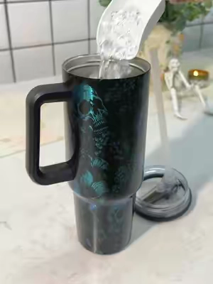 #iridescent #cup #skull #tumbler #summerwins 