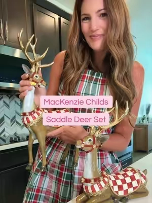 MacKenzie Childs Saddle Deer Set #christmasinjuly #mackenziechilds #christmasdecor #tiktokshopsummerturnup #qvcloyaltyprogram @QVC, Inc 