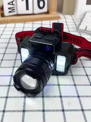 Linterna frontal LED, linterna frontal impermeable rechargeable por USB para exploracion, camping al aire libre. Muy bonita recomendada #led #flashlight #lights #headlamp #tools