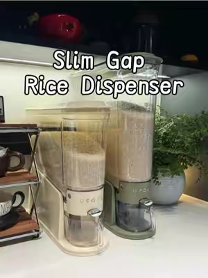 The slim gap rice dispenser saves lots of space for tiny kitchens.#tiktokshop #rice #kitchen #slim #dispenser 
