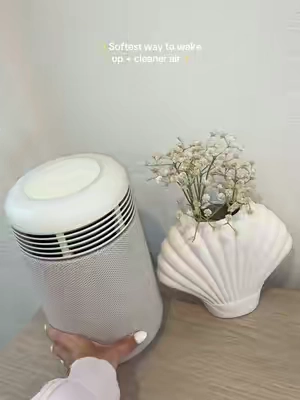 Replying to @thecozyhomecollective There’s something about waking up to a gentle sunrise instead of a blaring alarm that makes mornings feel so much calmer. ☁️✨ It gradually fills the room with soft light while quietly purifying the air, and the built-in white noise is the perfect bonus for a cozy bedroom. If you’re looking for a simple upgrade that makes your mornings feel a little more peaceful, this one is worth checking out🌅🤍 @Blueair  #bedroomessentials #sunrisealarm #airpurifier #cozyhome #tiktokshopfinds 