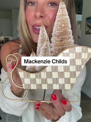 How gorgeous?! I think Mocha check is my fave MacKenzie Child’s color!! #mackenziechilds #christmasdecor #christmasdecorations #tiktokshopsummmersale 