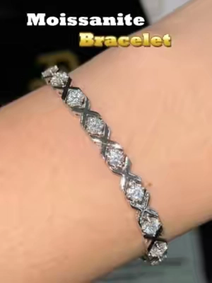Moissanite Bezel Tennis Bracelet That everyone is going to be asking about...#delzzad #2026trend #summerlooks #bidandwin #tiktokshopsummersale #moissanitejewelry #unisexjewelry #icedout #tennisbracelet #crossbracelet