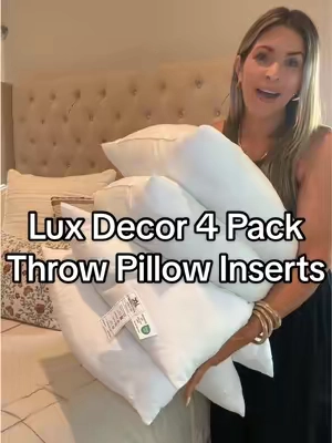 I love throw pillows and this definitely saves money! @Lux Decor Collection  #throwpillows #pillowinserts #Pillows #HomeDecor #BeddingDecor 
