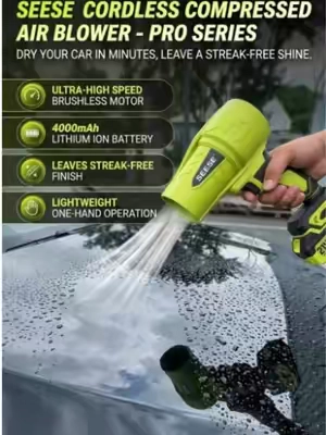 Blow dry.Protect your paint!#blower #carcare #tiktokshopsummersale #fyp #carowners