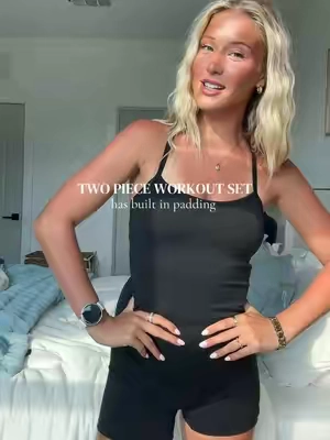 An everyday workout set! 🖤 #workoutset #workout #twopieceset #set #gymfit 