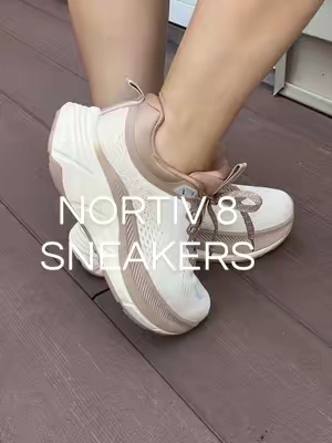 Such a comfortable pair of sneakers and they are going to work with all the fall tones we want to wear this year … they come in other color options but this one will definitely go the fastest @NORTIV 8 #sneakers #neutralaesthetic #runningshoes #tiktokshopsummersale #tiktokshopcreatorpicks 
