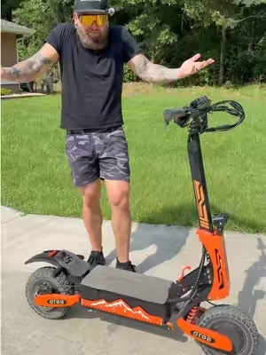 The GT08 e-scooter has insane power, speed, range, and weight limit. #escooter #ebike #emoto #dirtbike #motorcycle 