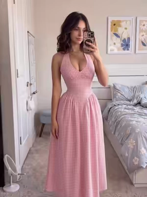 🌸💕 #dress #maxisdress #summerdress #vneck #womensfashion 