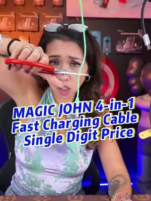 MAGIC JOHN 4-in-1 65W Fast Charging Data Cable, Super Discount, Don't Miss Out!#magicjohn #unitedstates #tiktokshopsummersale #movie 