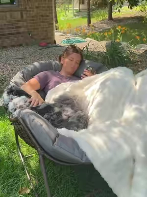 Cozy egg chair! #fall #fallseason #fallcozy #fyp #eggchair 