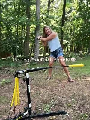 Already noticed an improvement in my daughters swing- here we come Fall softball! 🥎 #softballlife #softballmom #fallball #baseballmom #battingpractice 