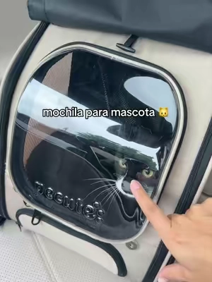 Así él está tranquilo y seguro y yo también 🐱❤️ #catsoftiktok #catmom #catbag #petcarrier #tiktokshopsummersale 