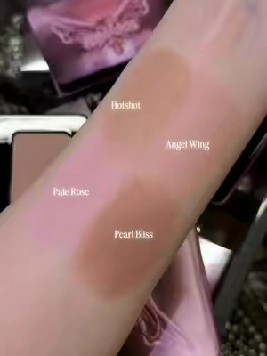 The soft goth girl secret to a natural flush. 🌙✨  #MonoBlush in Hotshot + Angel Wing + Pale Rose + Pearl Bliss Soft, muted, and impossible to overdo! #beigeblush #mutedblush #cooltonedmakeup #powderblush
