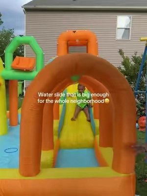 Water slides are the best way to get your kids outside and active!!  #waterslide #MomsofTikTok #momlife #summerfun 