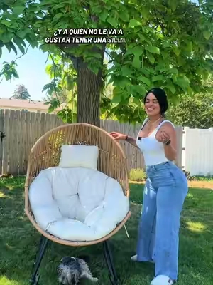 Descanso en esta silla hermosa y cómoda #tiktokshop 