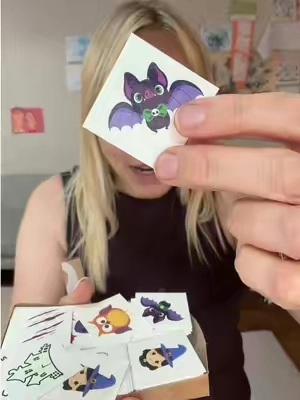 306 Halloween themed temporary tattoos for kids - many of these are glow in the dark tattoos ! #temporarytattoo #trickortreatideas 