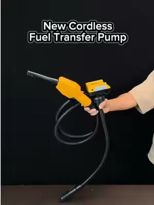 Easily transfer fuel without ever lifting those heavy jugs again!🤩💪✨#ecarke #fuelpump #gaspump #dewalt #milwaukee 