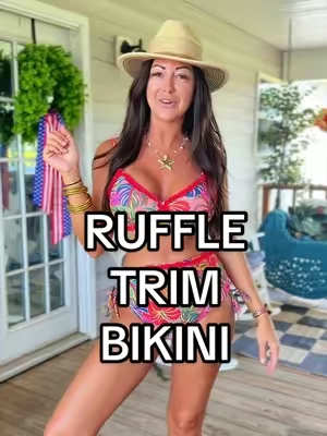 RUFFLE TRIM!! ✨💖🥰 #swimwear #swimsuit #bikini #fashion #fyp 