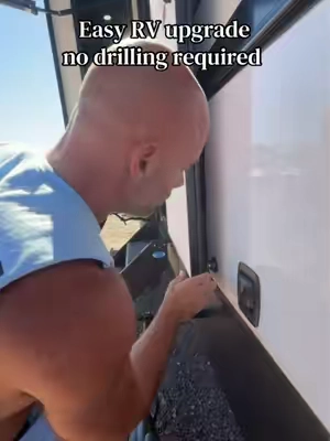We love easy RV upgrades that don’t require drilling. And this magnetic door catch lets us enjoy our screen door without having to constantly fight the wind.  #rvlife #camperlife #rvaccessories #rvtips #fulltimervliving 