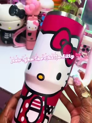 I’m just a girllll 🤩🎀 #hellokitty #hellokittylover #tumbler #hellokittycup #cuptok 
