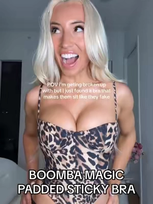 never a better day to break up 🫢🤭I'm a 32B, in size A #stickybra #pushupbra #boomba #stickybrainserts #bra BOOMBA Magic Padded Sticky Bra