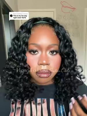 Replying to @Katbaby I love Indian curly down!! I had to get a shorter one for outside everyday. It’s too hot for the extra inches. The shorter wig gives me cute/girly vibes. 🥰 @CurlyMe Hair @CurlyMe Hair Store  #halfwig #indiancurly #curlybob #shorthair #summerhair 