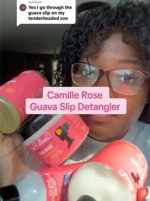 Replying to @HOLLYHOOD SUZY #guavaslipcollection #camillerose #thickhair #detanglehair #lengthretention 