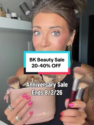 Replying to @hannah. 🌼 🚨 BK Beauty's biggest sale of the year is HERE! 🎉 If you've been waiting to upgrade your makeup brushes, now is the time. BK Beauty rarely discounts their brushes, so when they do, take advantage. ✨ 20-40% OFF 🗓️ Ends August 2  These are the brushes I reach for every single day, and as a former makeup artist, they're the ones I recommend over and over again. Quality brushes truly make makeup easier to apply and they last for years. Shop before the sale ends! @BK Beauty Brushes #bkbeautybrushes #makeupbrushes #makeupapplication 