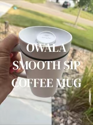 @Owala smoothsip slider coffee mug with handle #travelmug #owalasmoothsipslider #insulatedcup #travelcup 