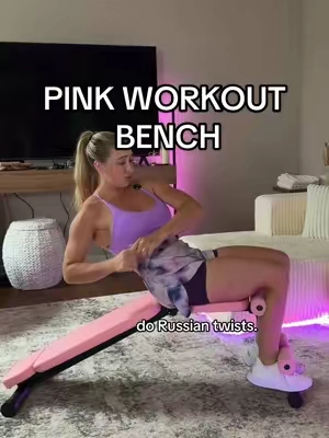 💕✨💪 the prettiest addition for home workouts  #creatorsearchinsights #workoutbench #pinkworkoutbench #homeworkout #homeworkoutsforwomen 