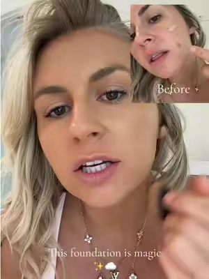 The only lightweight full coverage foundation that doesn’t break me out and has skincare in it! #foundation #beautyhack #beautyhacks #skincarefoundation #tiktokshopbacktoschool     