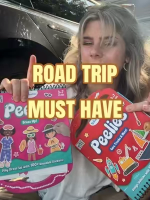 They added new options for these sticker peelie books, but they’re definitely coming with on our roadtrip! Great screen free activity in the car, restaurants, in the hotel, etc!  #roadtripwithtoddlers #cartoys #toddlermoms #stickerbook 