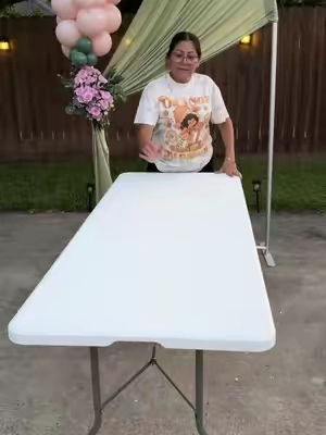 Mesa de 6 pies #foldingtable #table #partydecor #Home #tiktokshopcreatortips 