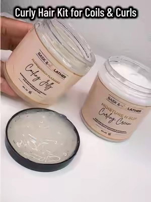 Curly Hair Kit for Coils & Curls @Bask and Lather Co #curlyhair #haircare #tiktokmademebuyit 
