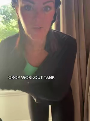 Crop tank top, ribbed and stretchy. Not too short! Perfect length and has a built-in bra. Wearing a small (5'3 size 4) #croptop #tanktop #shirt #workoutshirt #ad 