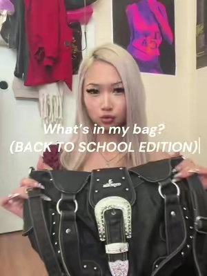 must have for school! #backtoschoolshopping #backtoschoolhaul #y2kbag #angelkissbag #whatsinmybag 